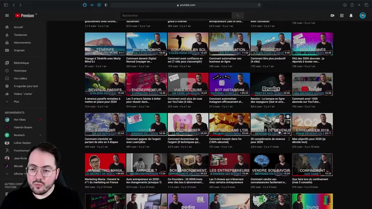 Monétisation d'une chaîne YouTube de 15000 abonnés