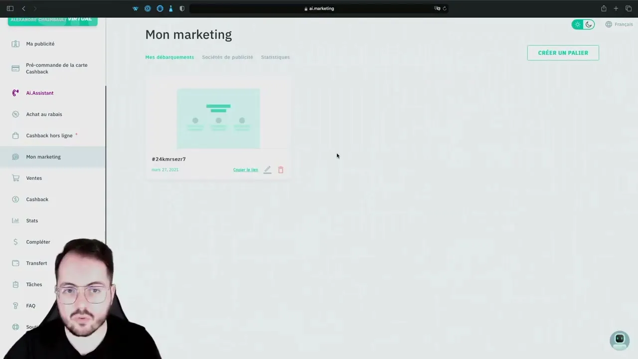 Fonctionnalités détaillées de la plateforme AI Marketing