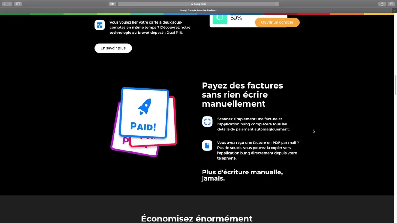 Fonctionnalités innovantes de l'application Bunq