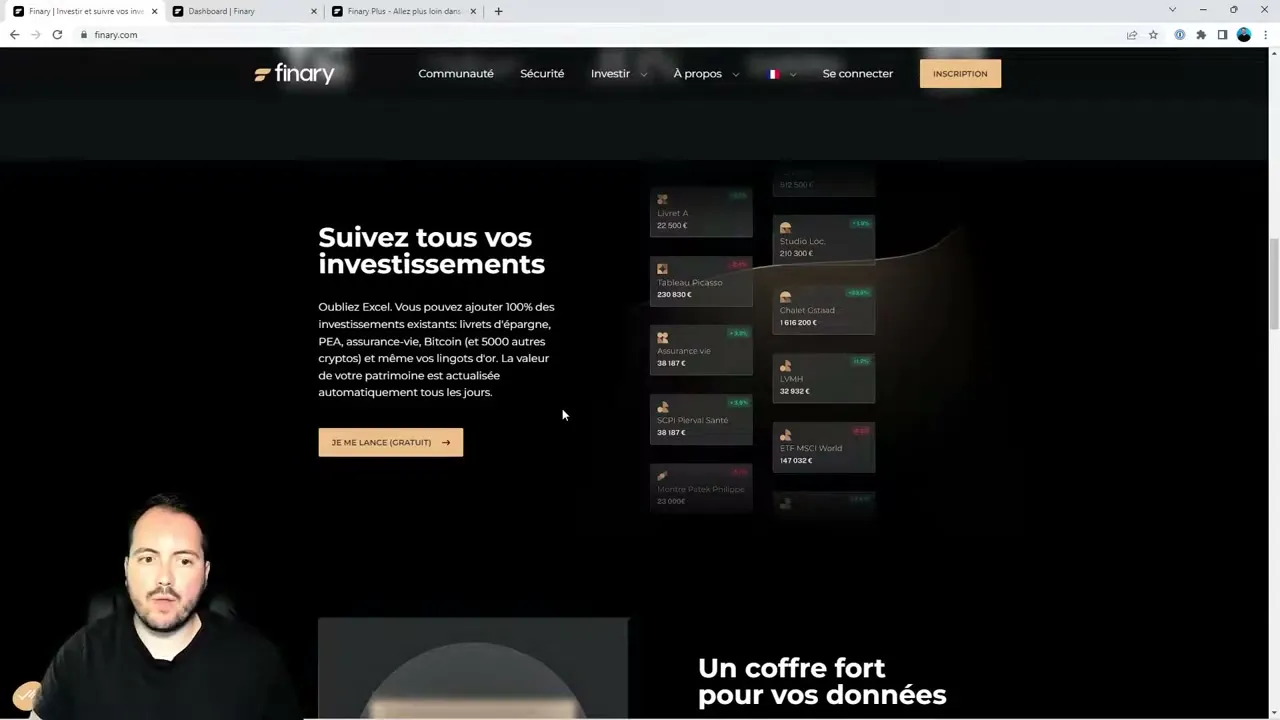 Présentation des fonctionnalités de Finary et synchronisation des comptes