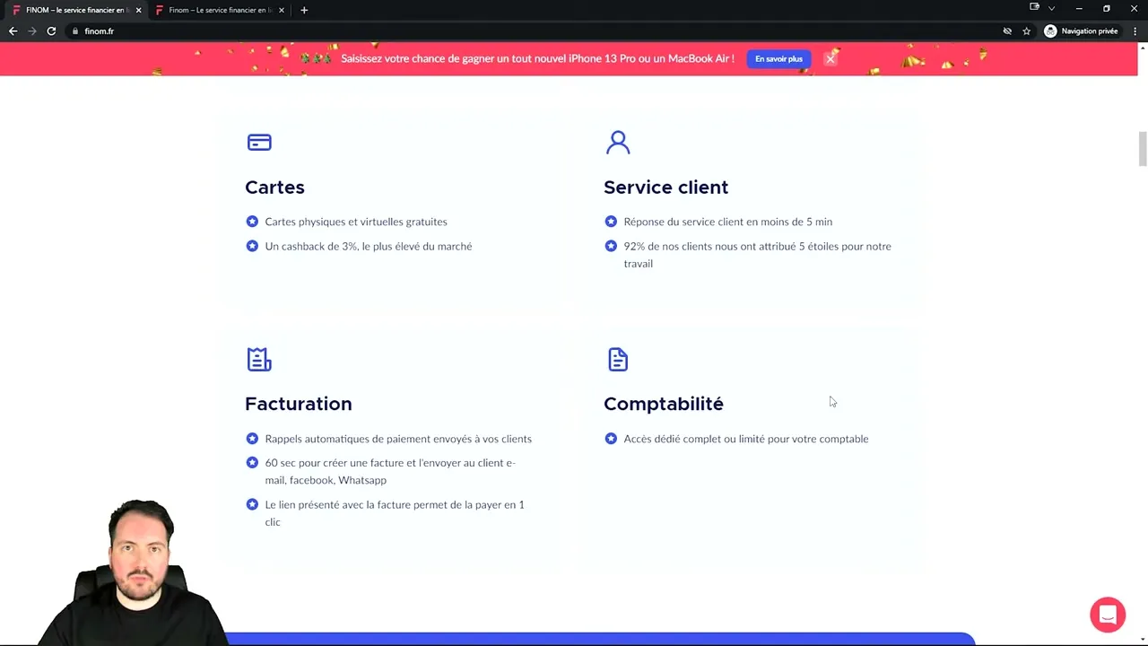 Fonctionnalités principales de Finom : multi-banking, notifications, tableau de bord