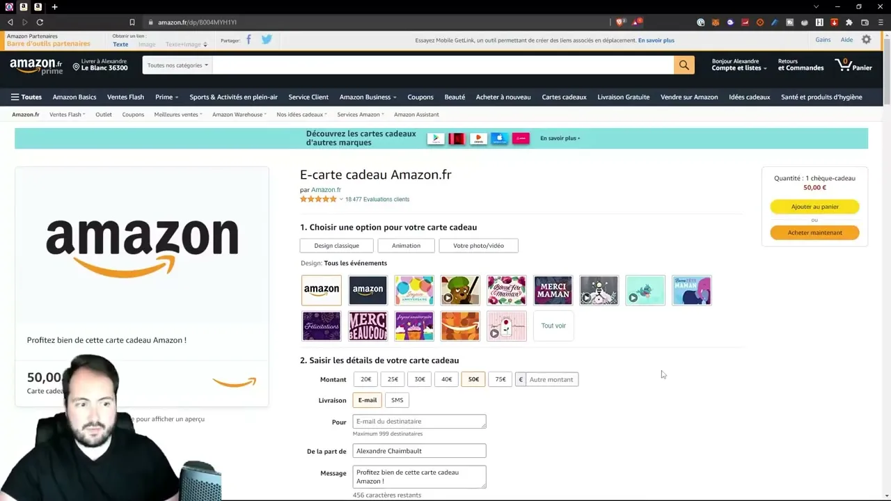 Configuration de la recharge automatique Amazon étape par étape