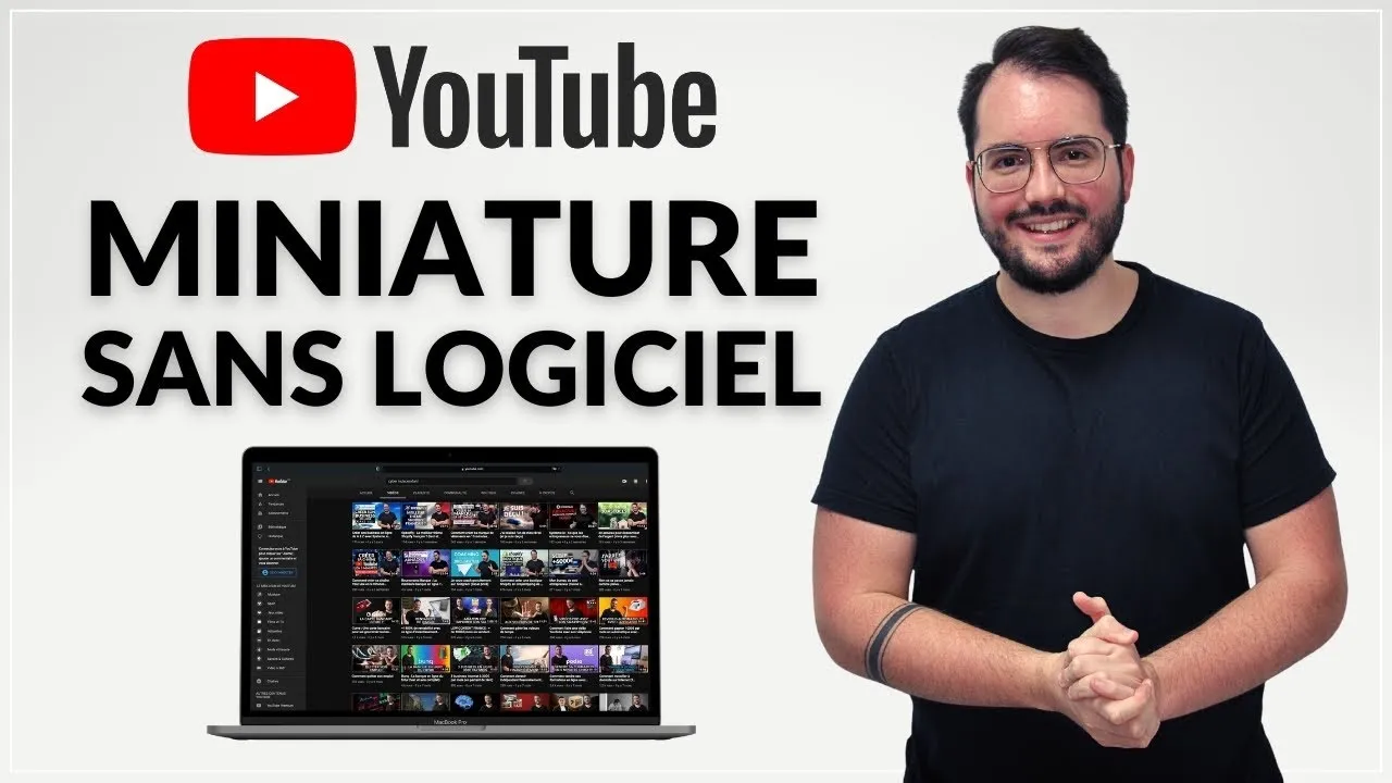 Sélection d'un modèle de miniature YouTube sur Canva