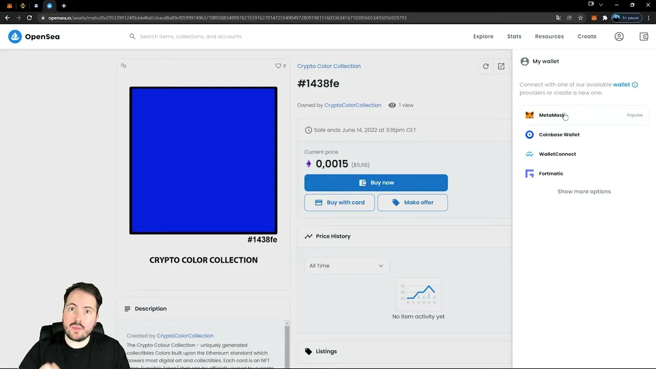 Gestion de sa collection de NFT sur OpenSea et MetaMask