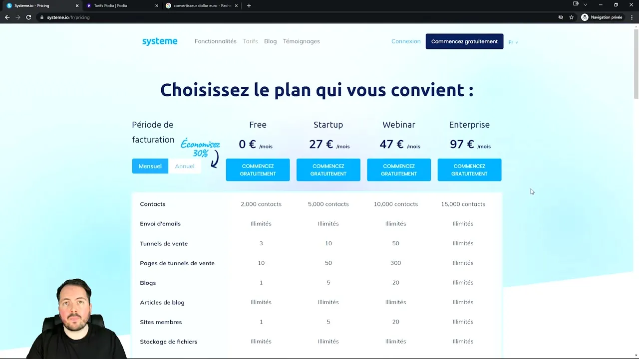 Conseils pour choisir entre Podia et Systeme.io