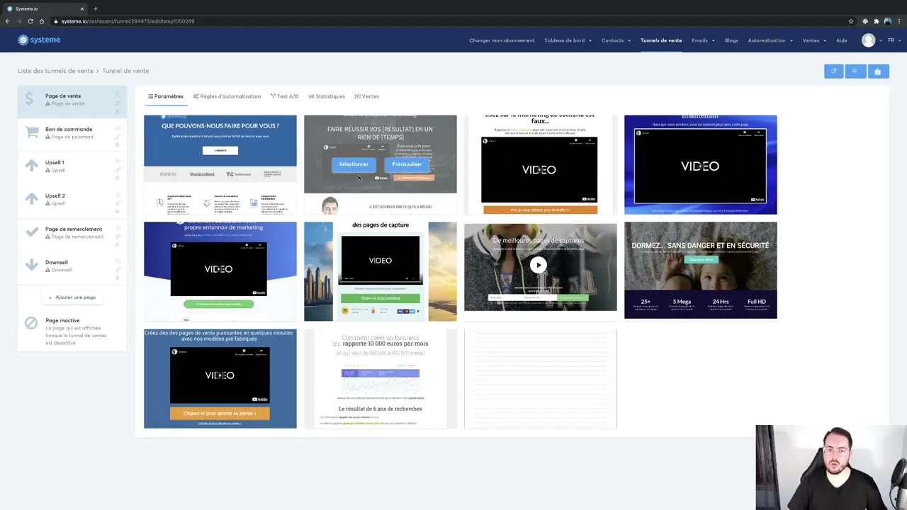 Création de la page de vente sur Systeme.io